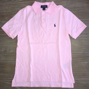 Boys pink polo shirt